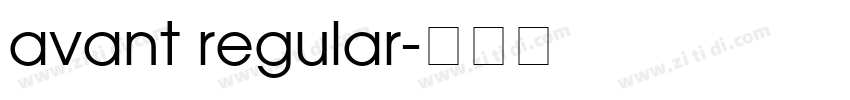 avant regular字体转换